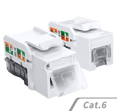 Jack Keystone RJ45 Cat 6 Punch Down UTP de 90 grados 8P8C