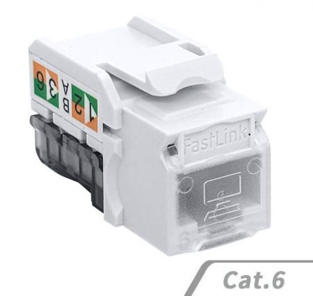 90 Degree Unshielded Keystone Jack with IDC Cap Dust Door