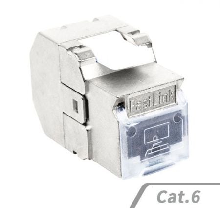 Cat 6, 180-градусный экранированный ударный домкрат Keystone Jack - Кат.6 180-градусный STP сетевой разъем RJ45 с защитной дверцей