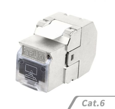 Экранированный разъем Cat6, 180 градусов, 110, ударный разъем Keystone Jack с пылезащитным затвором