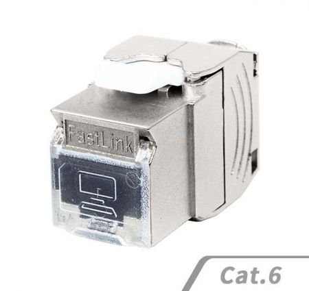 Cat 6 180° keystone jack