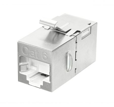 RJ45 CAT6 Modular Shielded Straight-Through In-Line Coupler