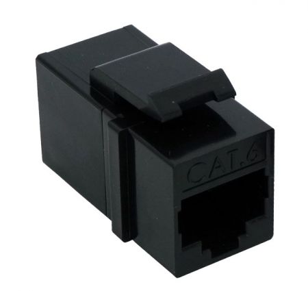 Cat 6 UTP Black Inline Keystone Coupler