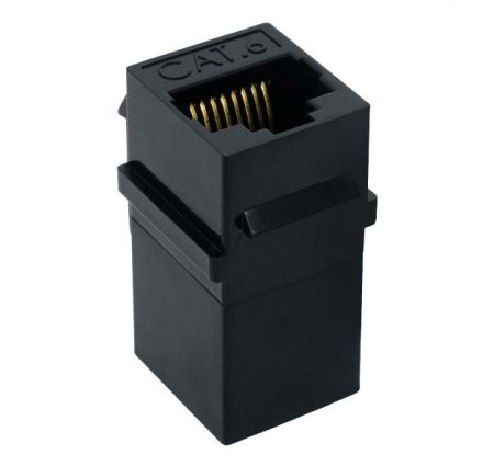 Cat.6 Unshielded Ethernet Keystone Coupler in Black