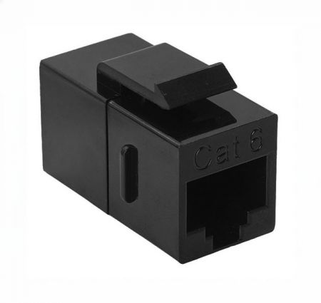 Cat 6 UTP Black Inline Keystone Coupler - CAT6 UTP Black Inline Keystone Coupler