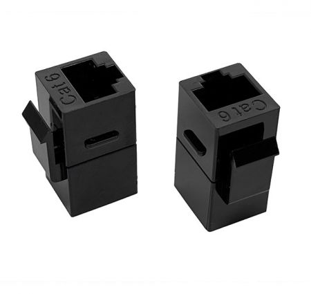 Cat.6 Unshielded Ethernet Keystone Coupler in Black