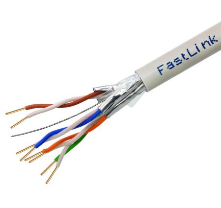 Cat 6A U/FTP verdrilltes Kupferdaten- und LAN-Kabel - LAN-Kabel Cat.6A Bulk-Kabel LSZH 23AWG massives Kabel