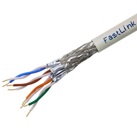 Кабель Ethernet Cat 6A S/FTP из голой меди, уровень CPR 23AWG - Кабели Cat 6A в бухтах LSZH 23AWG сечением, экранированные S/FTP из голого меди