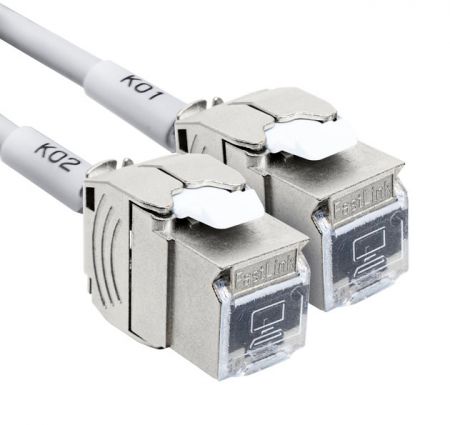 Cat6A 차폐 프리 터미네이티드 키스톤 잭에서 키스톤 잭으로