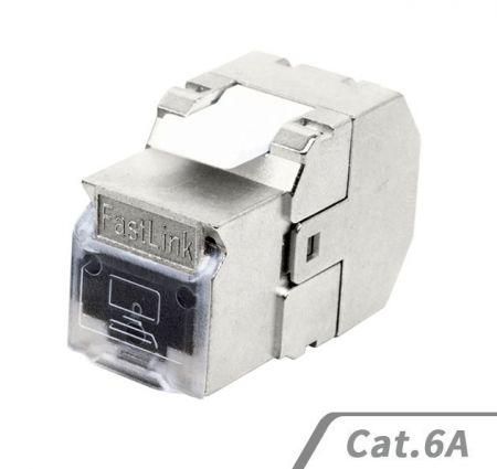 Cat 6A geschirmter RJ45-Stecker Vollmetalljacke Staubtür