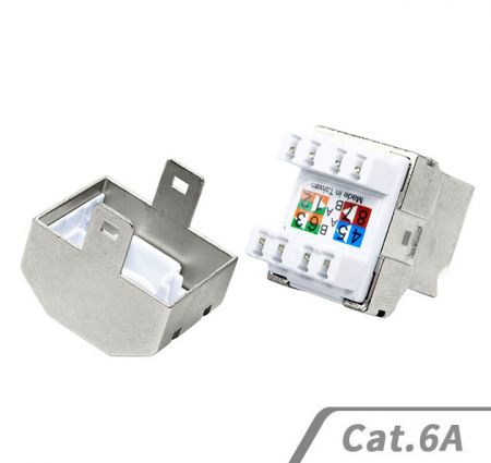 Punch Down Cat 6A 180&dge; keystone jack