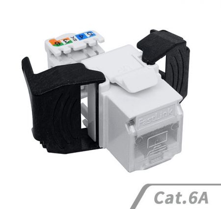 Cat 6A 180° keystone jack