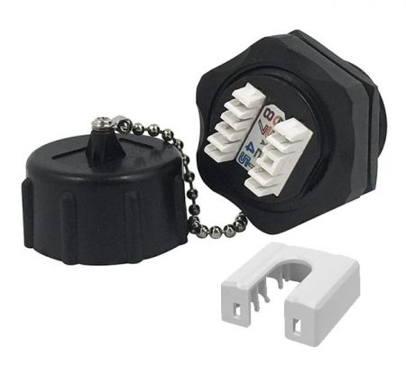Conector Keystone STP IP68 para exteriores con tapa