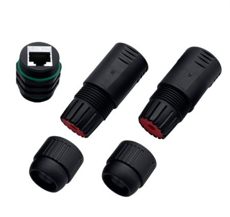 IP68 Waterproof RJ45 Cat6A STP Female to Female Inline Coupler