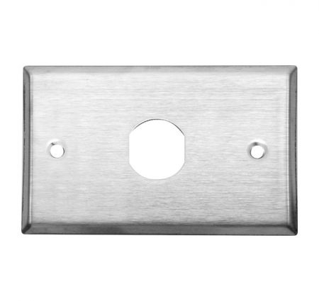 Placa frontal de acero inoxidable IP44 a prueba de agua de un solo gang - Placa de pared de grado industrial estilo EE. UU. con sello de agua