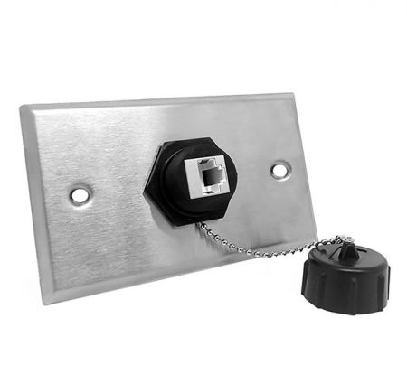 페이스플레이트 설치된 IP68 STP 키스톤 잭