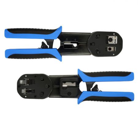 수직 프레스 스타일 크림핑 도구 전면 및 후면