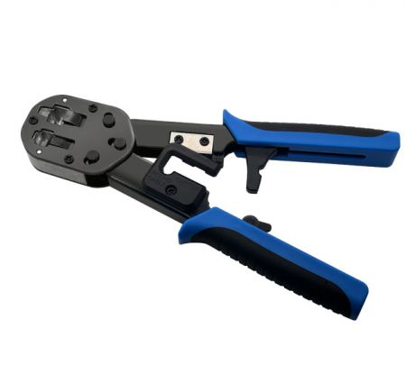 RJ45, RJ12, RJ11 패스스루 플러그용 다기능 크림퍼