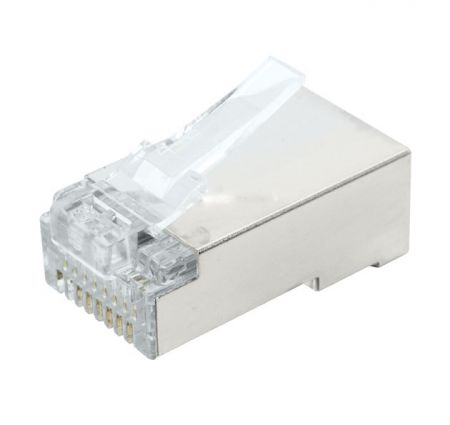 Cat 5e STP RJ45 Penyambung 3-Prong Satu Keping - Cat 5e RJ45 STP Penyambung 3-Prong Satu Keping