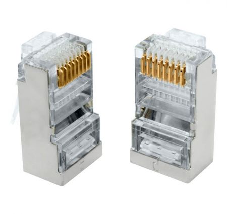 Cat.5E金屬殼遮蔽RJ45水晶頭