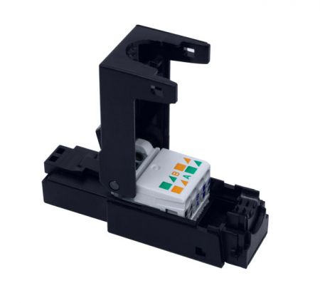 Phích cắm mô-đun Cat 6 8P8C đã được hoàn thiện tại hiện trường.