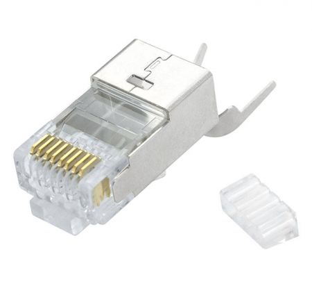 8P8C Двухкомпонентный экранированный разъем RJ45 с нагрузочной планкой (стандартный тип)