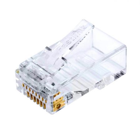 Cat 6 UTP Network Transparent RJ45 Ends Plug with 2-piece Design