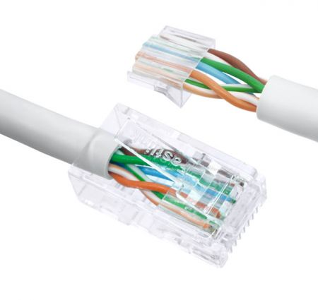 2피스 디자인의 카테고리 6 플러그