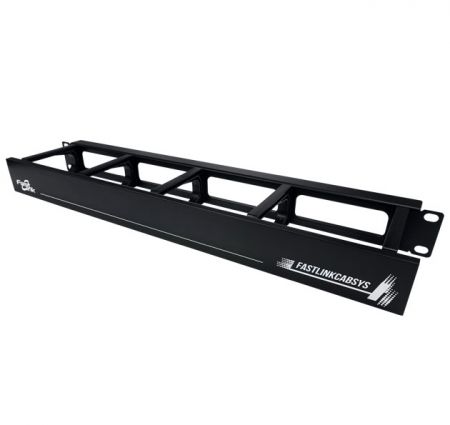 1U 19" Horizontal Cable Management Panel for Data Centers and Server Rooms - 90mm Depth Cable Management Panel for 19-inch Rack and Cabinet