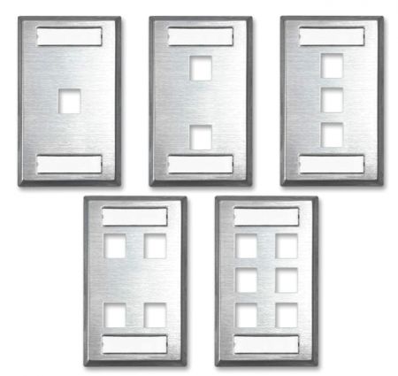 US Style Single Gang Blank Wallplate with 1, 2, 3, 4 and 6-port