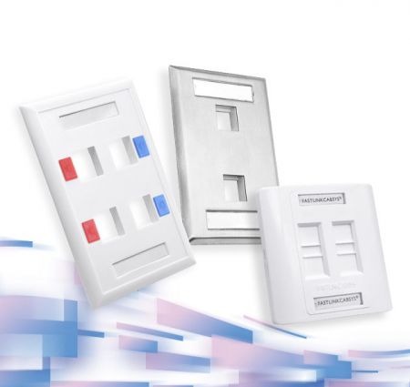 Faceplates - Single Gang Face Plates for Standard Size RJ45 Keystone Jack and Modular Inserts