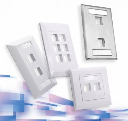 Faceplates - Single Gang Face Plates for Standard Size RJ45 Keystone Jack and Modular Inserts