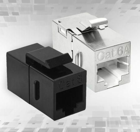 Acopladores en línea - Acoplador modular RJ 45 en línea con pestillo de keystone