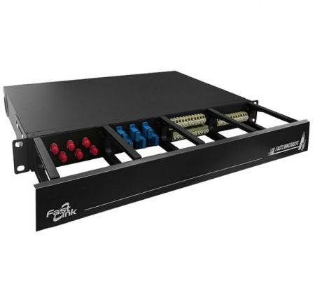 Fiber optic panels have ST, FC, SC, LC, and MPO type options.