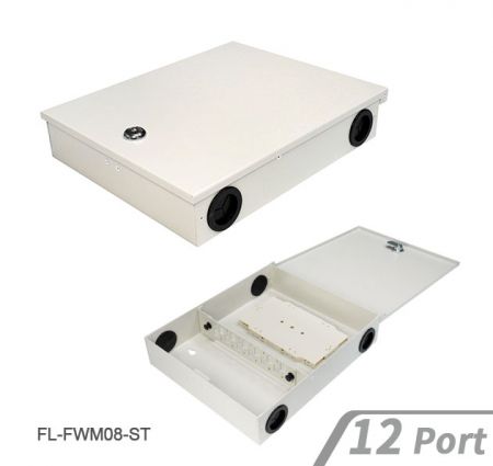 Panel Patch Serat 12Port Dipasang di Dinding