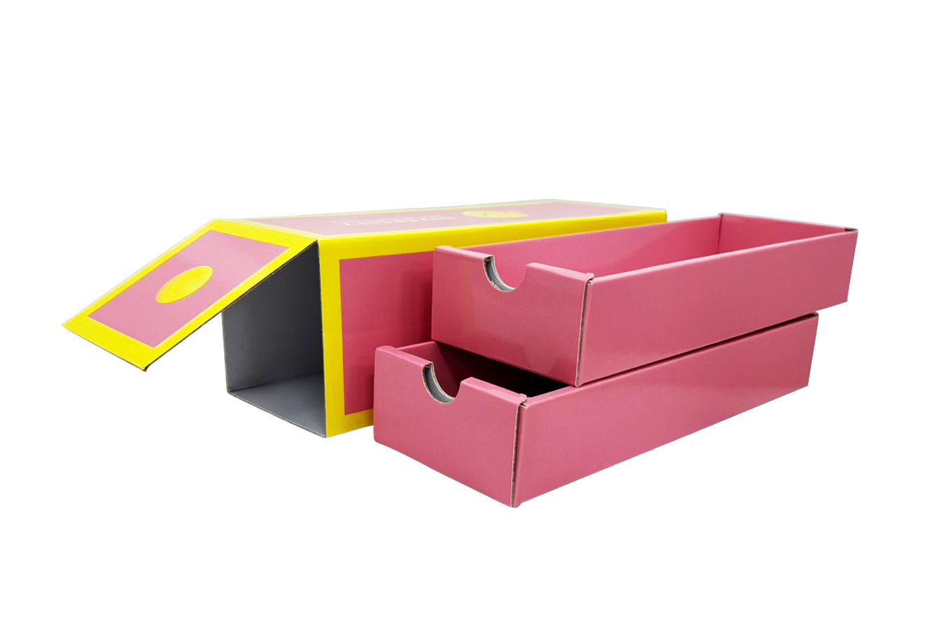 Custom Double-Layer Drawer Boxes with Full-Color Printing - Double ...