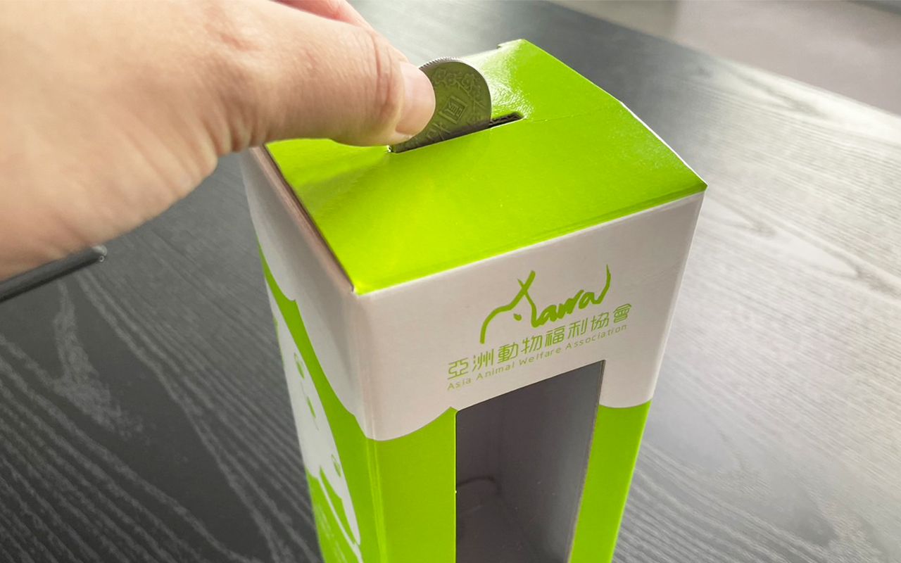 Verpackungsbox verwandelt sich in eine Spardose.