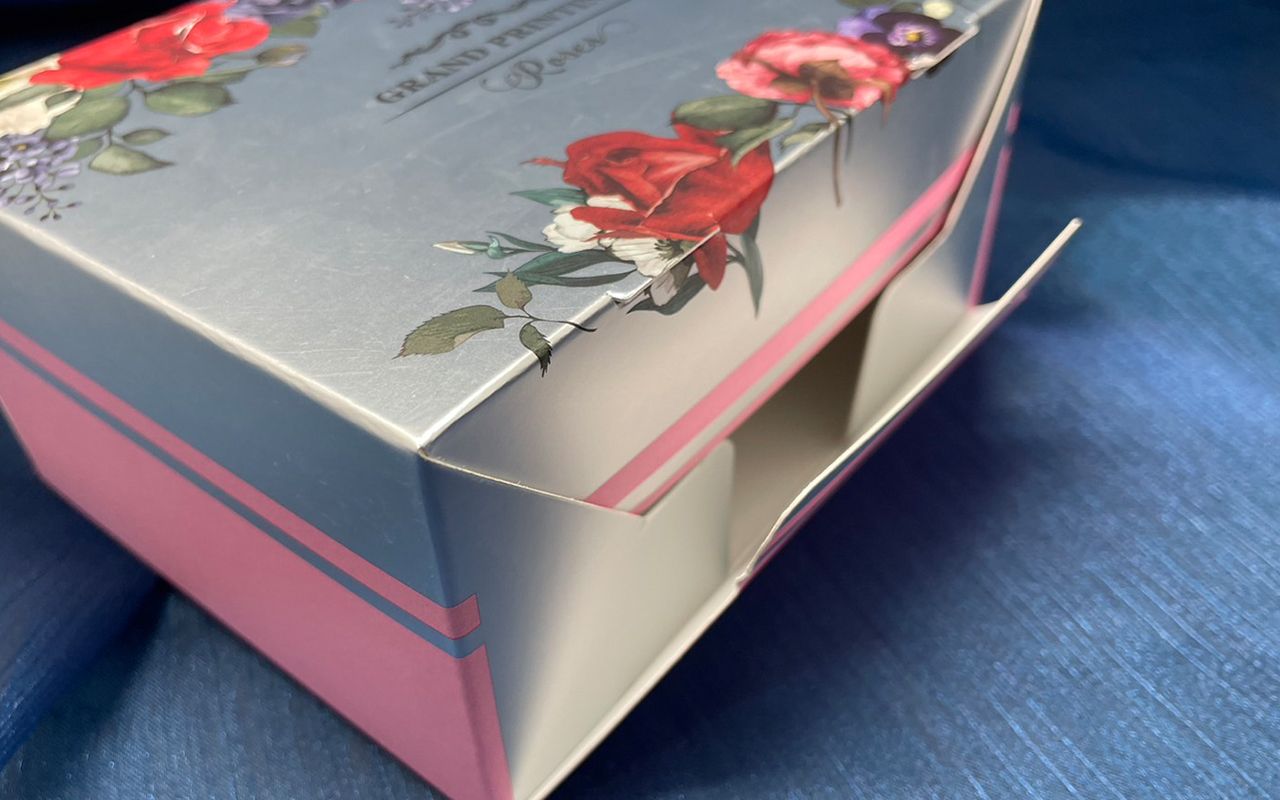 Design della scatola inserita robusto e conveniente