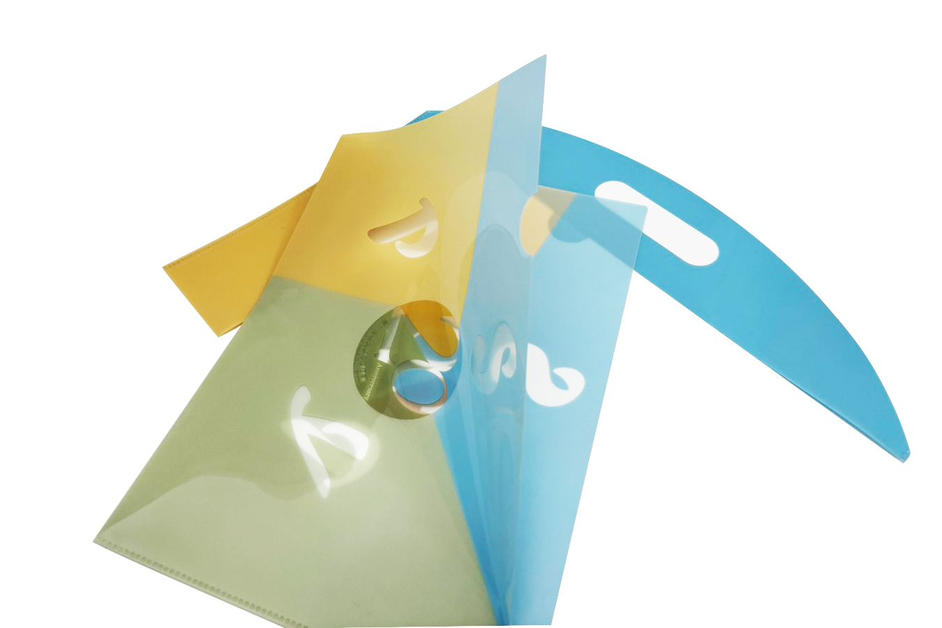 Horizontal Portable Document Folder - Portable PP folder with handle ...