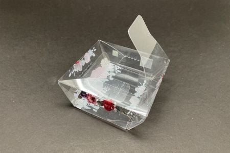 Scatola cosmetica in plastica PET - Pannello superiore aperto