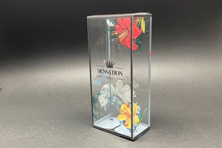 PET műanyag átlátszó doboz elülső nézet