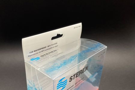 Caja de plástico PET para dispositivo electrónico - Función de colgar