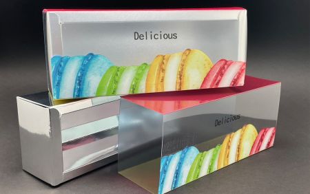 盒身為銀箔材質、盒套可PP霧面或PET亮面