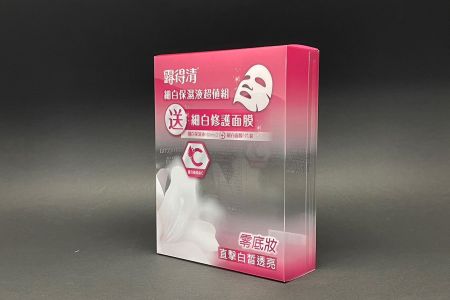 Verpackungsdesign für Gesichtsmasken PET transparente Farbbox