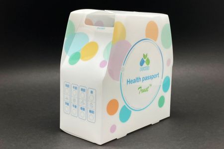 Caixa personalizada de polipropileno para suplementos dietéticos - Caixa personalizada de polipropileno para suplementos dietéticos - Vista frontal