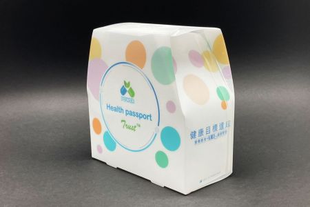 Boîte personnalisée en polypropylène pour compléments alimentaires - Vue de face