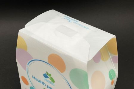 Boîte personnalisée en polypropylène pour compléments alimentaires - Boîte d'emballage avec fermeture à languette et rainure