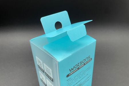 Matte Finish Hanging Packaging Box Top Panel
