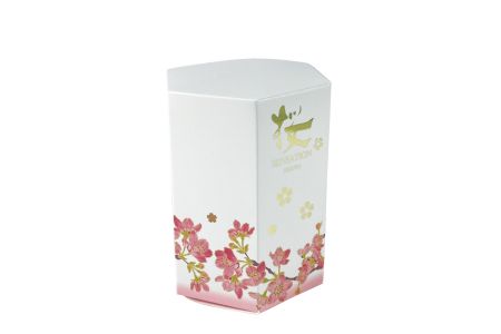 櫻花季包裝彩盒印刷 - 櫻花多邊型包裝盒正面照