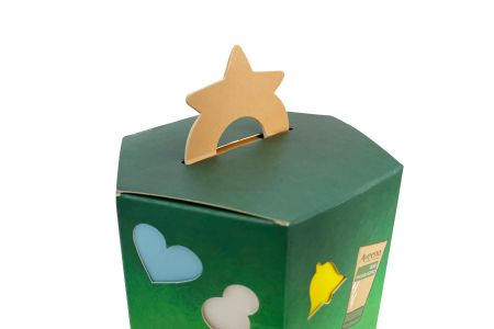 Caja de regalo de Navidad con forma de estrella